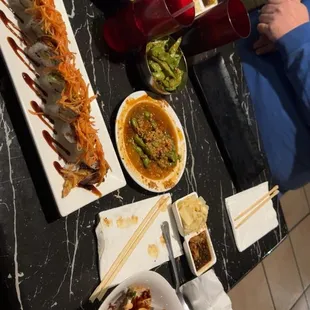 sushi and sashimi, food