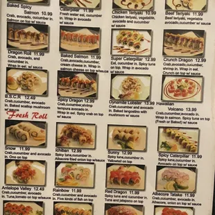 a menu for a japanese restaurant