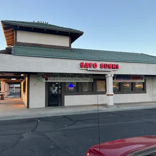 the front of the restaurant