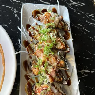 Baked mussels