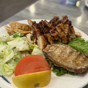 Bento mackerel &amp; chicken teriyaki combo