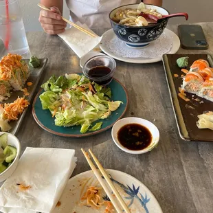 Couldn't finish the food. Left it all at the table.