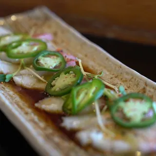 Salmon Belly Seared Cappacio