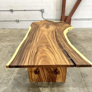 Live edge monkeypod dining table