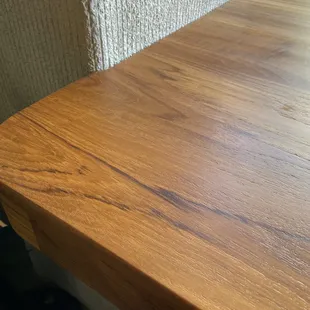 Teak counter, round corners