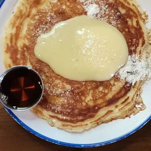 Lavender and lemon curd pancake