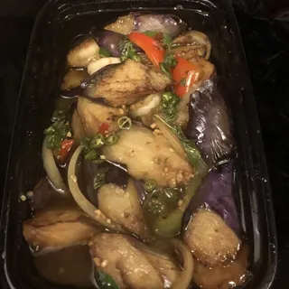 Spicy Eggplant with Basil Stir Fry