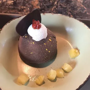 This was a great chocolate mouse dish! The outside had a unique texture I enjoyed!