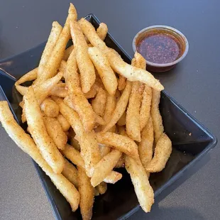 Mmmm Cumin Fries are soooo good! Available DF/Vegan with a different sauce!