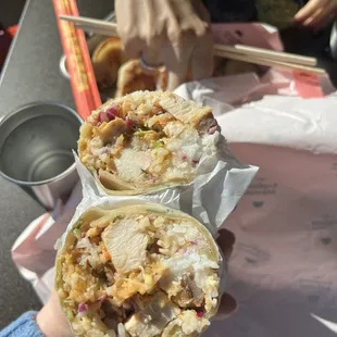 Crispy Sambal Chicken Scallion Pancake Burrito