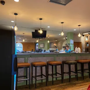 View of bar from our seat