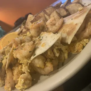 Crab &amp; Shrimp Breakfast Quesadilla