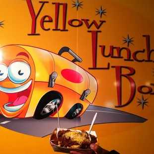 a yellow lunch box