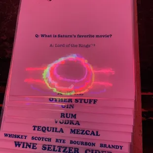 Joke page of menu