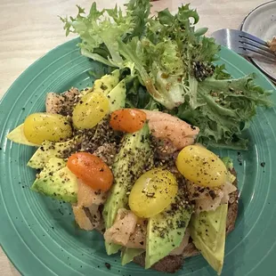 Lox and avocado toast