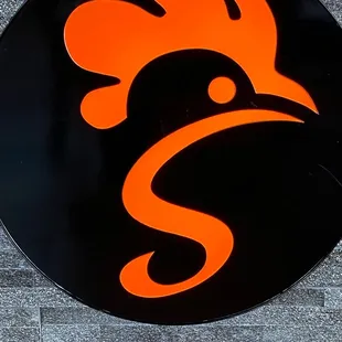 a close up of a sign