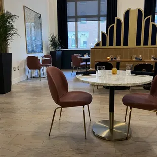 a table and chairs