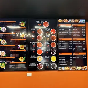 Menu as of July 2023