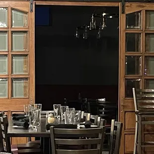 Separate dining area