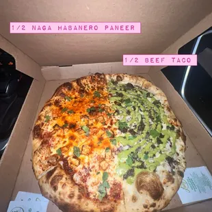 Naga Habanero Paneer Pizza Beef Taco Pizza