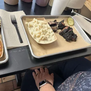 Loaded Mac n Cheese with Burnt Ends as the meat to load the Mac.