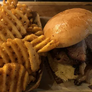 Sliced Brisket Sandwich