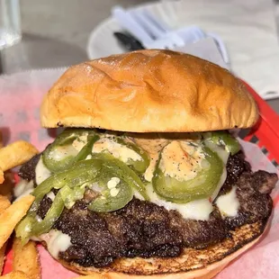 Jalapeño jack burger