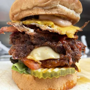 K.C. Loaded Smash Burger (Topped with Shredded Brisket)