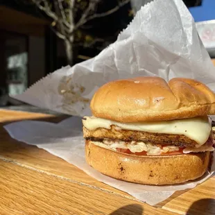The Cajun buttermilk chicken sandwich.