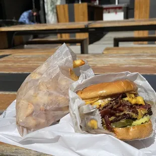 TWO HAND SEASONED FRIES brunched up!