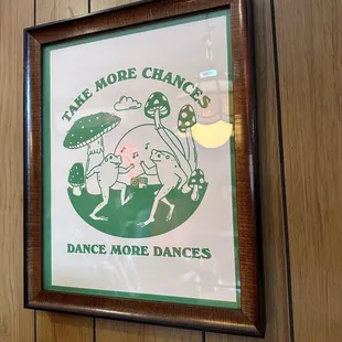 a sign for the more chances dance more dances