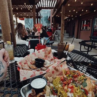 Italian  nachos and pizza rolls.