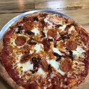 $7.35 10&quot; personal crafted pizza. Fresh Mozzarella is extra btw.