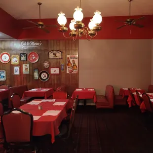 Partial view of a dining area