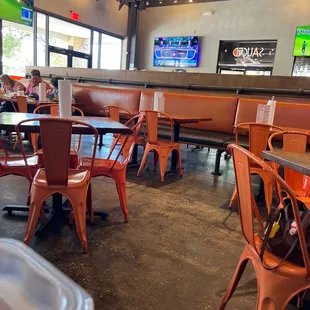 Awful and uncomfortable &quot;eat your food and LEAVE&quot; kind of chairs. Many new restaurants have these and just don&apos;t like them.