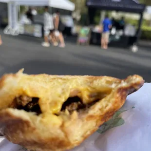 a close up of a pastry