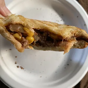 The inside of a saucer.