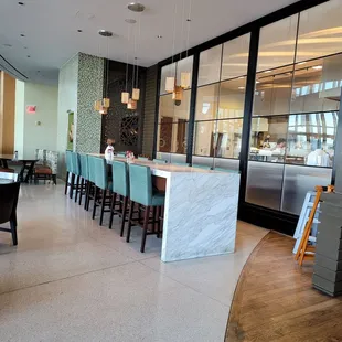 a view of a modern restaurant