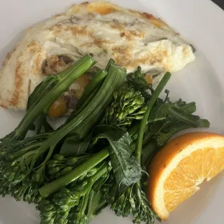 Egg White and Broccoli Omelet Breakfast
