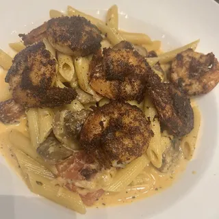 Blackend Shrimp with Cajun Cream