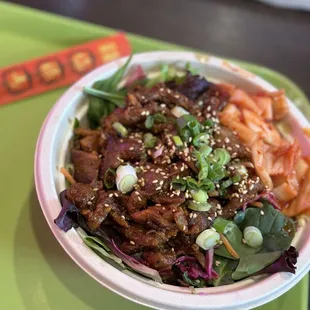SAUCY ASIAN BOWL with spicy pork
