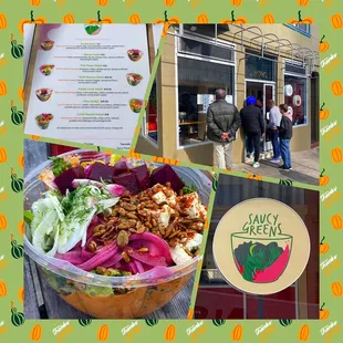 Montage of images from Saucy Greens