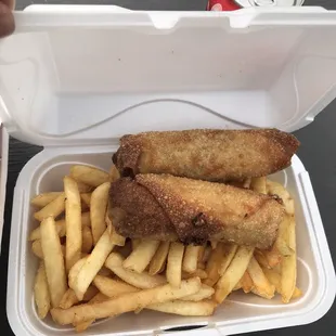 Saucy Jake's has some good fries and philly cheese egg rolls! I could eat them all day!