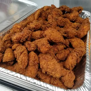 Fresh fried boneless chicken! Pick some wing flavors to dip these bad boys in and you have yourself a party! #saucylitos