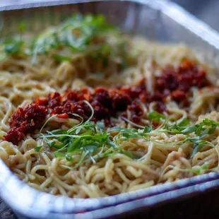 Saucy Oakland Catering - half and full trays available - garlic noodles
