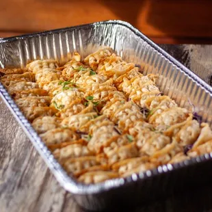 Saucy Oakland Catering - half and full trays available - Fried Gyoza