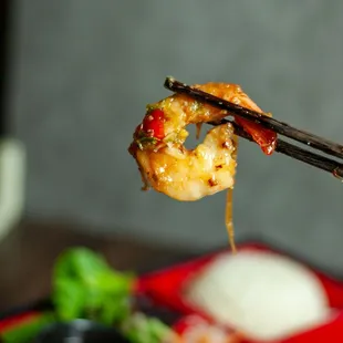 Garlic Shrimp with Thai chili cilantro lime