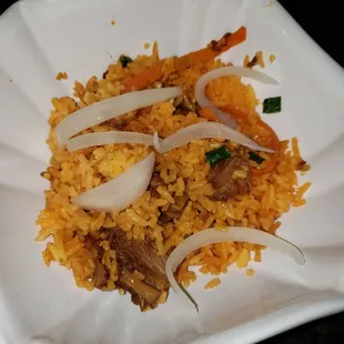 Guajillo Pork Puerto Rican Rice Bowl