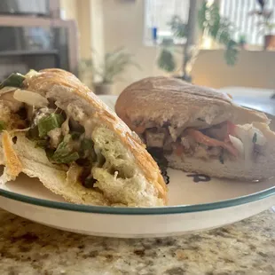 Cheesy Buddha (VEG) &amp; Tofu Banh Mi (VGN) - Soy Ginger