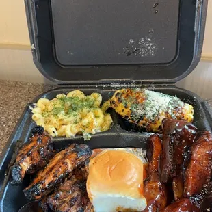 a tray of food